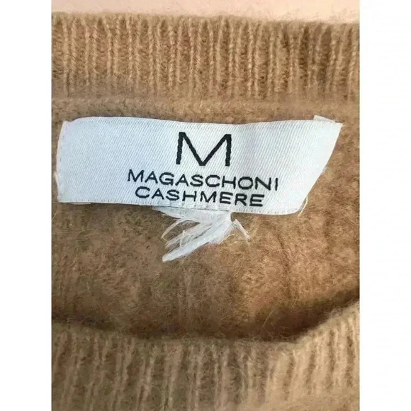 Magaschoni Womens Camel Tan Cashmere Sweater Medium - Picture 7 of 7